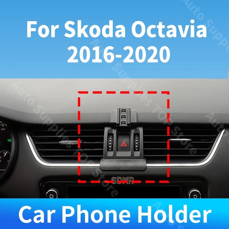 For Skoda Octavia 2016-2020 Car Phone Holder Special Fixed Bracket Gravity Wireless Charger For Car Auto Interior Accessories