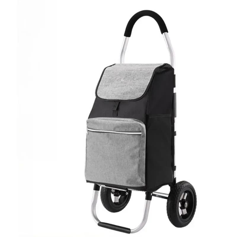 Foldable grocery shopping trailer household light elderly hand pull portable shopping cart