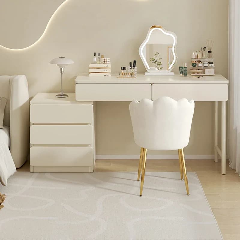 Luxury Makeup Dressing Table Mirror Set Modern Princess Dressers Storage Drawers Hotel Coiffeuse De Chambre Furniture Home