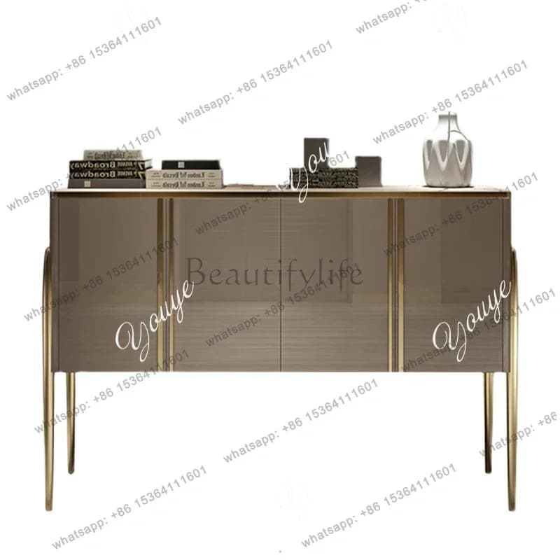 YJ  Simple modern entrance door facing the entrance shoe cabinet integrated light luxury style solid wood decorative  cabinet