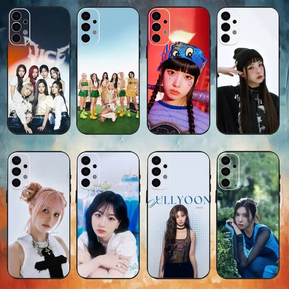Fashio N-NMIXX Phone Case For Samsung S26,25,24,23,22,30,21,10,9,Ultra,Plus,Lite Black Soft Case