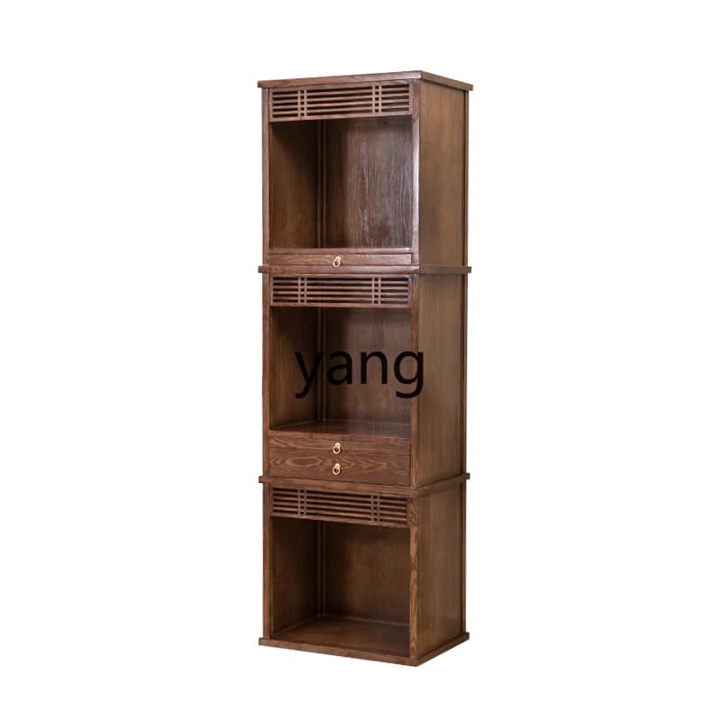 lmm new Chinese solid wood three-layer altar cabinet black walnut table modern landlord cabinet