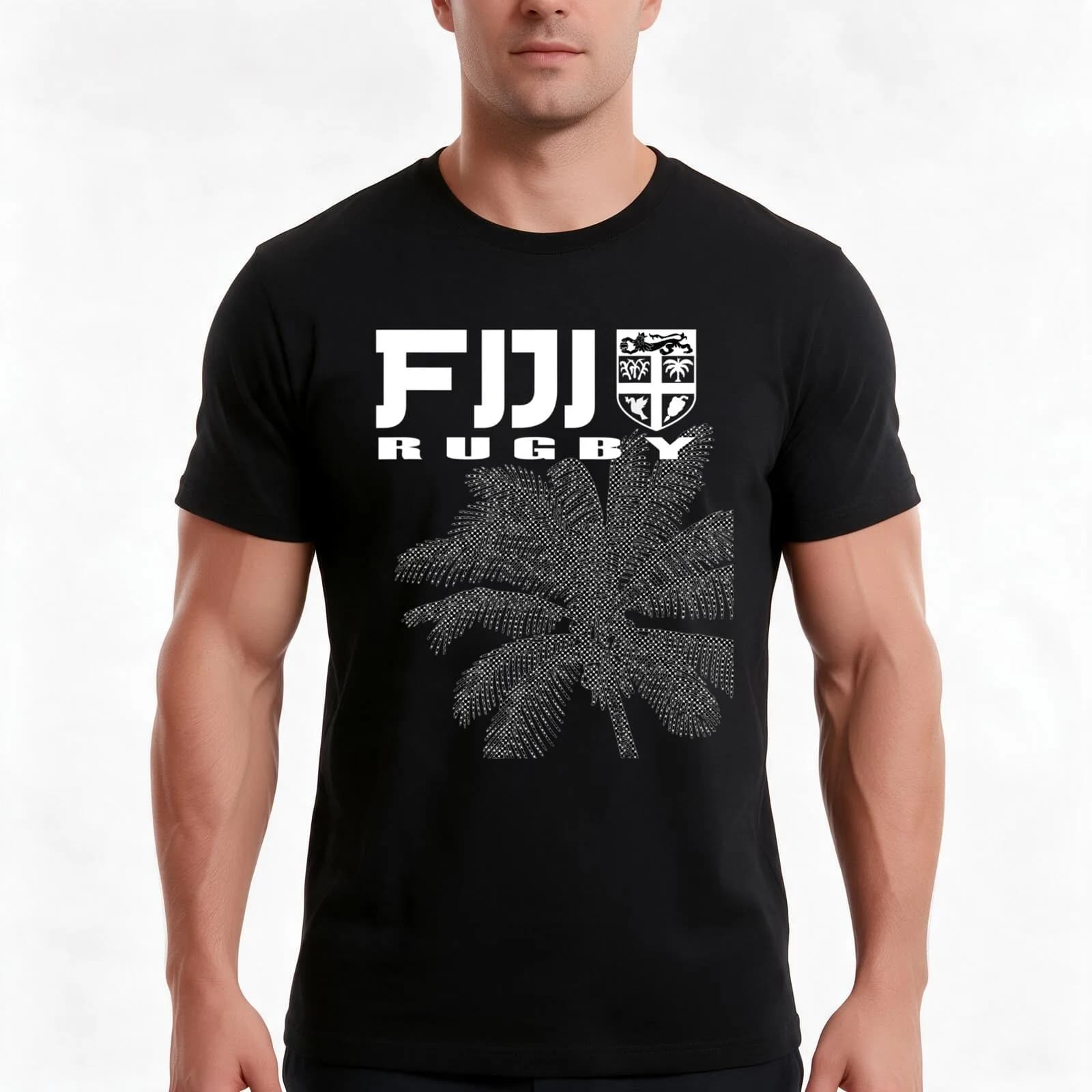 Fiji Rugby Fijian Rugby Fan T-Shirt, Summer Casual Cotton Tee, Oversized Streetwear Tops, Vintage Graphic Print, 100% Cotton