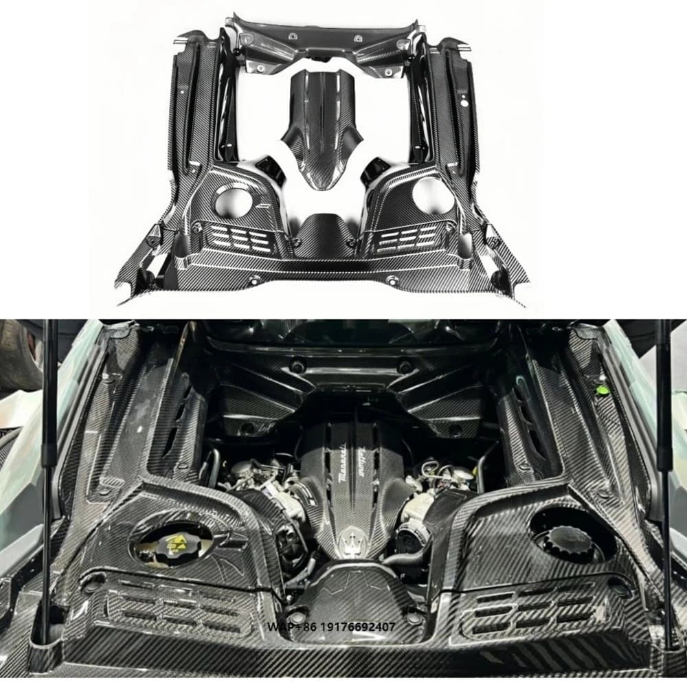 High Quality OEM Style Dry Carbon Fiber Engine Hood Suitable forMaserati MC20 Body Kit Modification