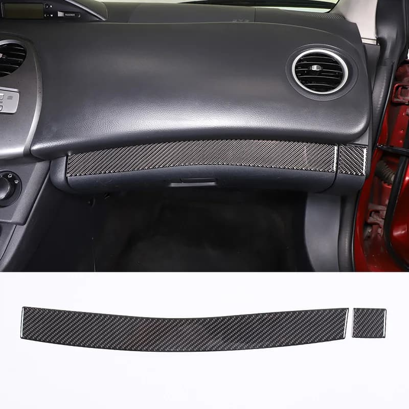 Soft Carbon Fiber Car Co-pilot Glove Box Trim Strip Sticker For Mitsubishi Eclipse 2006-2011 Auto Interior Accessories