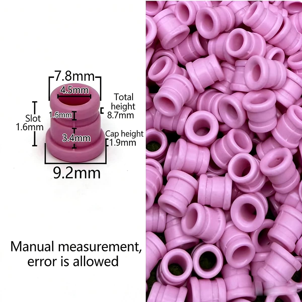 50pcs 95 Alumina Ceramic Thread Guide Eyelet With Locking Slot For Textile Machine Wear-Resistant Insulating Porcelain Bush