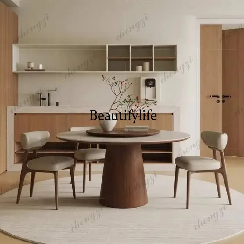 K182 Rotating Minimalist Dining Table Decor Luxury Modern Nordic Dinner Table Kitchen Conference Muebles Para Hogar Furniture Ho