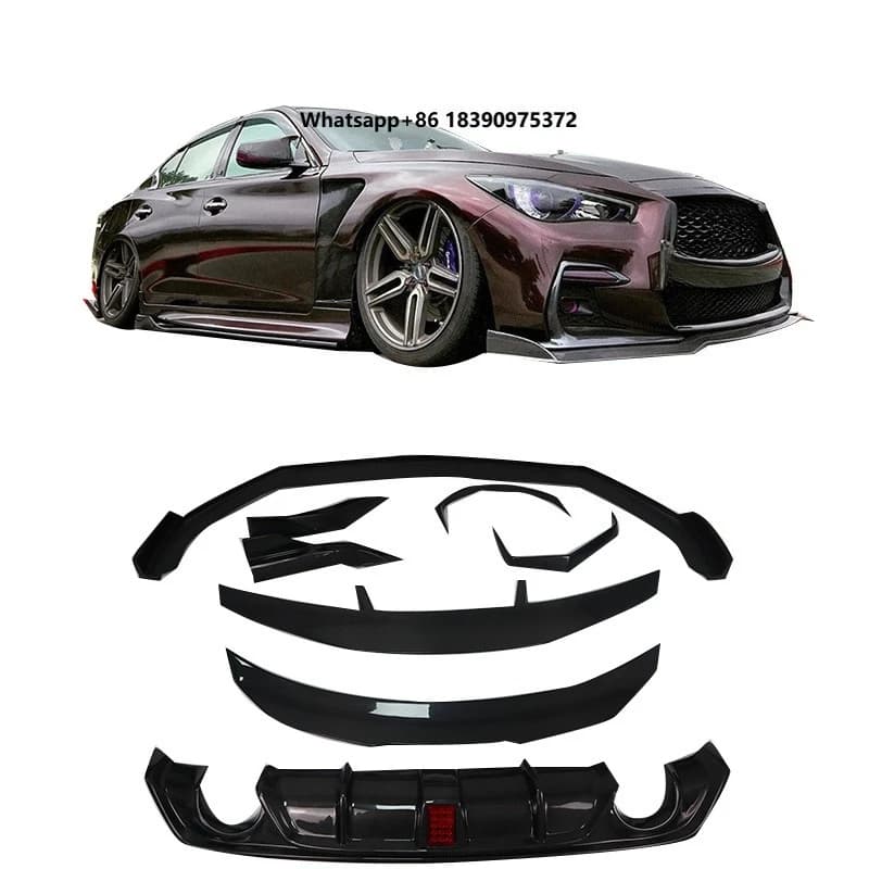High Quality  Body Kit Carbon Fiber Front Lip Rear Diffuser Side Skirts Rear Corners Mirror Cover Spoiler  for Q60