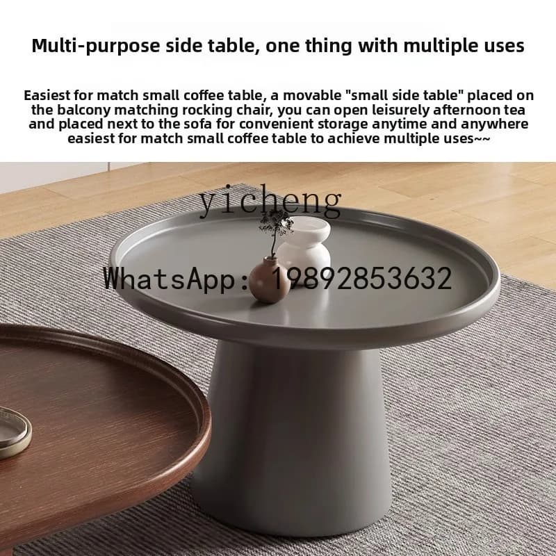 X6   Vintage Style Coffee Table Oval Coffee Table Set Simple Modern Living Room