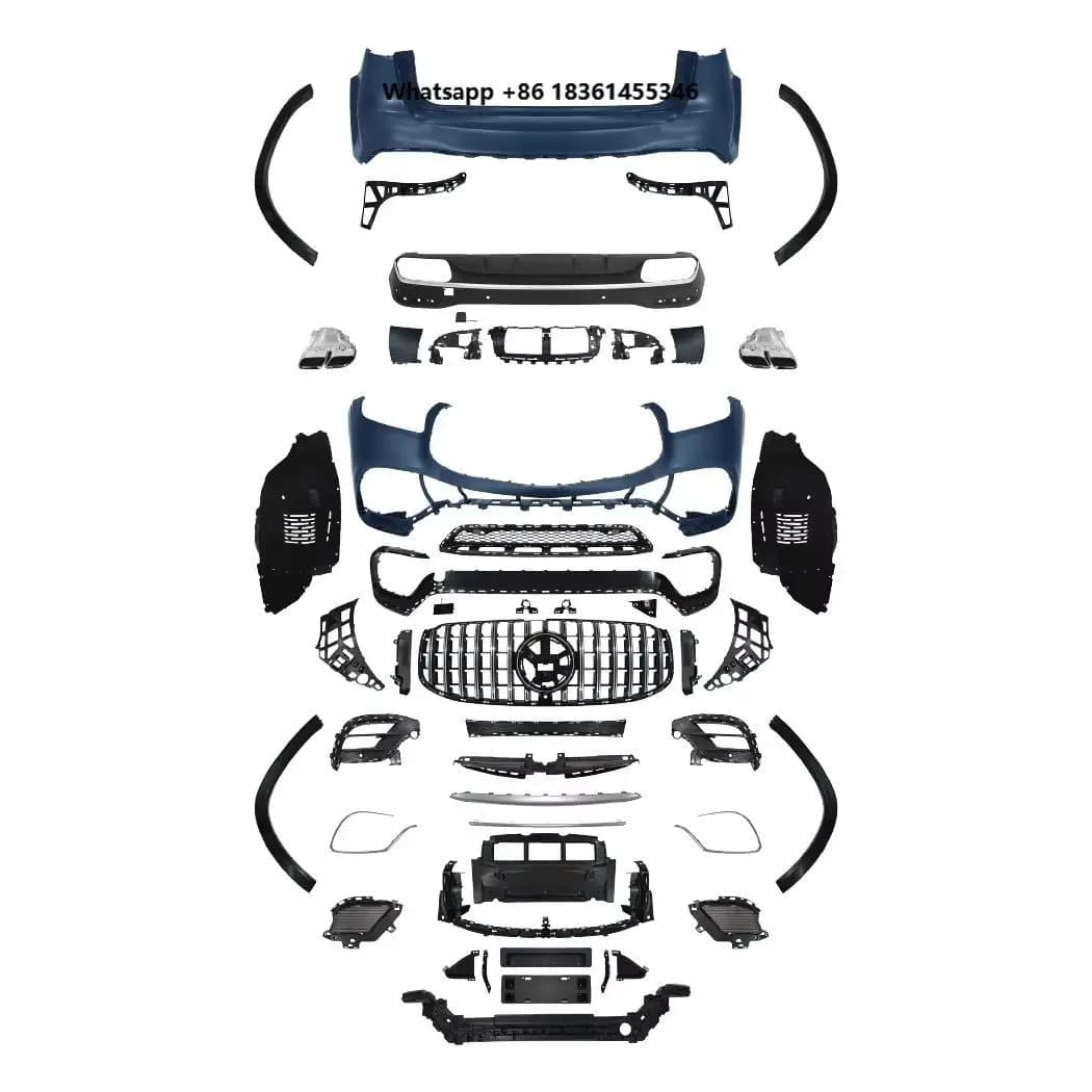 Car Body kit for GLS400 GLS450 2020-2024 modified GLS63 Front rear bumper grille Wheel Eyebrow surround