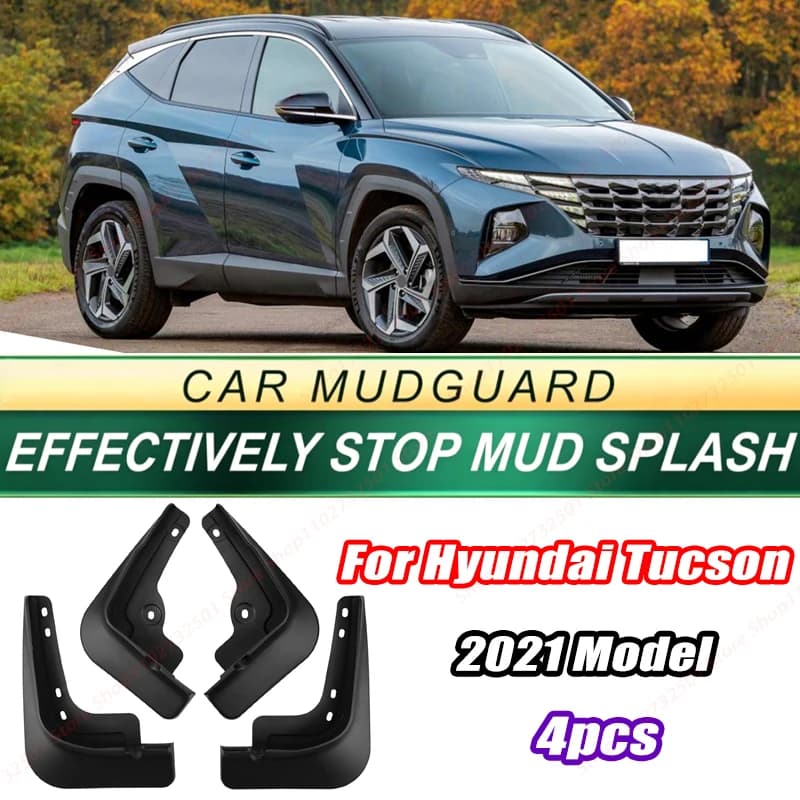 For Hyundai Tucson 2021 Model 4PCS Front Rear Mud Flaps Splash Guards Fender Mudguards Auto Accessories