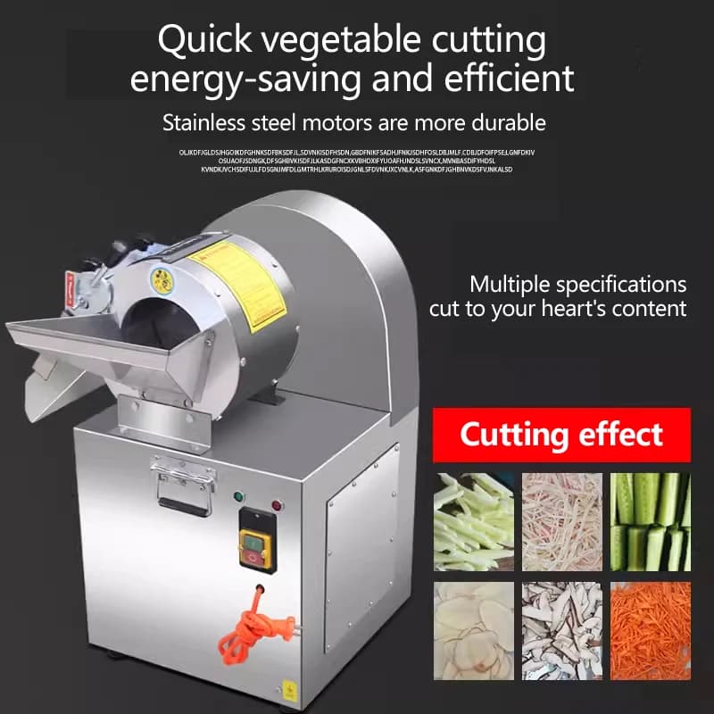 Double-Head Vegetable Cutting Machine For Potatoes Onions Radishes Root Vegetables Processing Maker