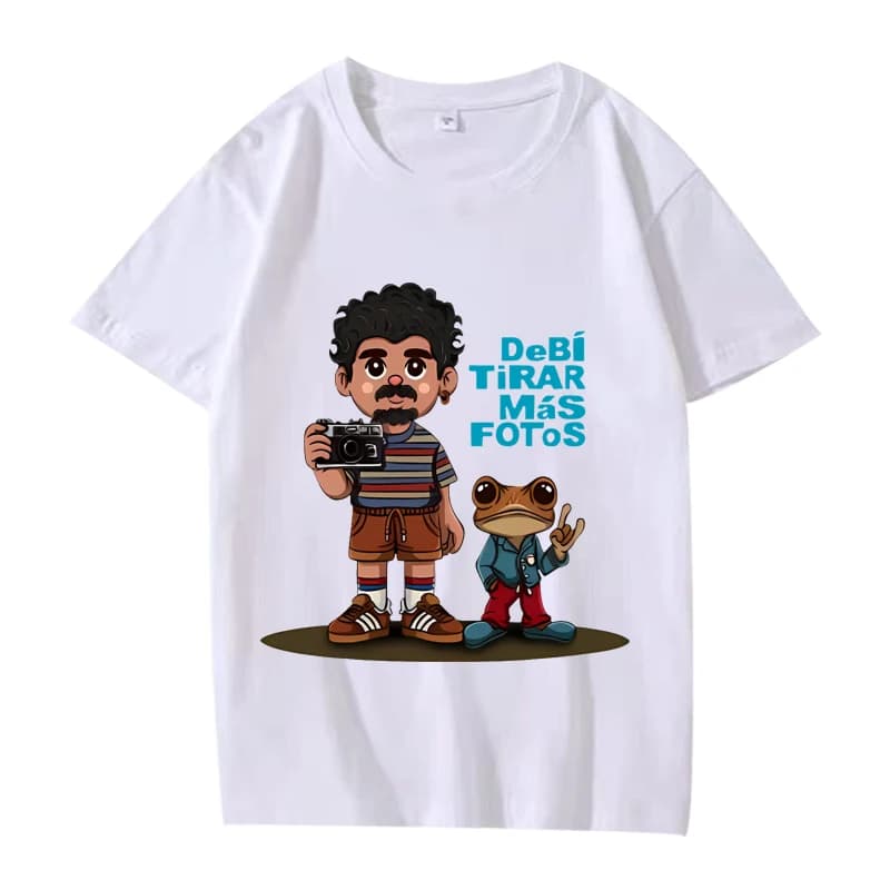 Bad Bunny Dtmf Cartoon T Shirt 2025 new men women Oversized 100% Cotton Hot sale short sleeve Summer print Unisex plus size tops