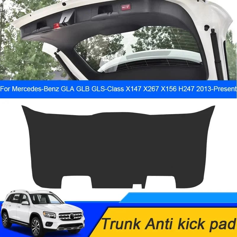 For Mercedes-Benz GLA GLB GLS-Class X167 X247 X156 H247 2013-2025 Car PU Leather Anti-kick Mat Trunk Weather Dustproof Sticker