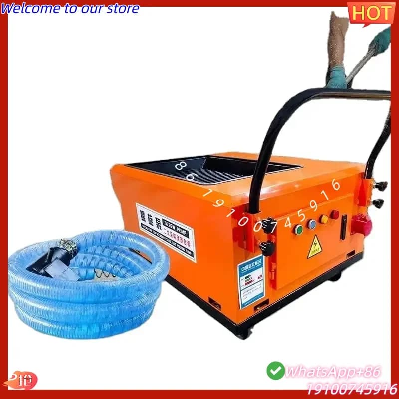 2026Hot New Mobile Small Electric Concrete Pump Machine Secondary Structural Hydraulic Structural Column Pouring Grouting