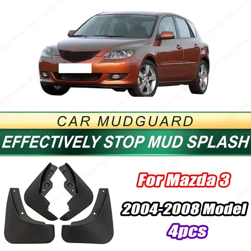 For Mazda 3 2004-2008 Model 4PCS Front Rear Mud Flaps Splash Guards Fender Mudguards Auto Accessories