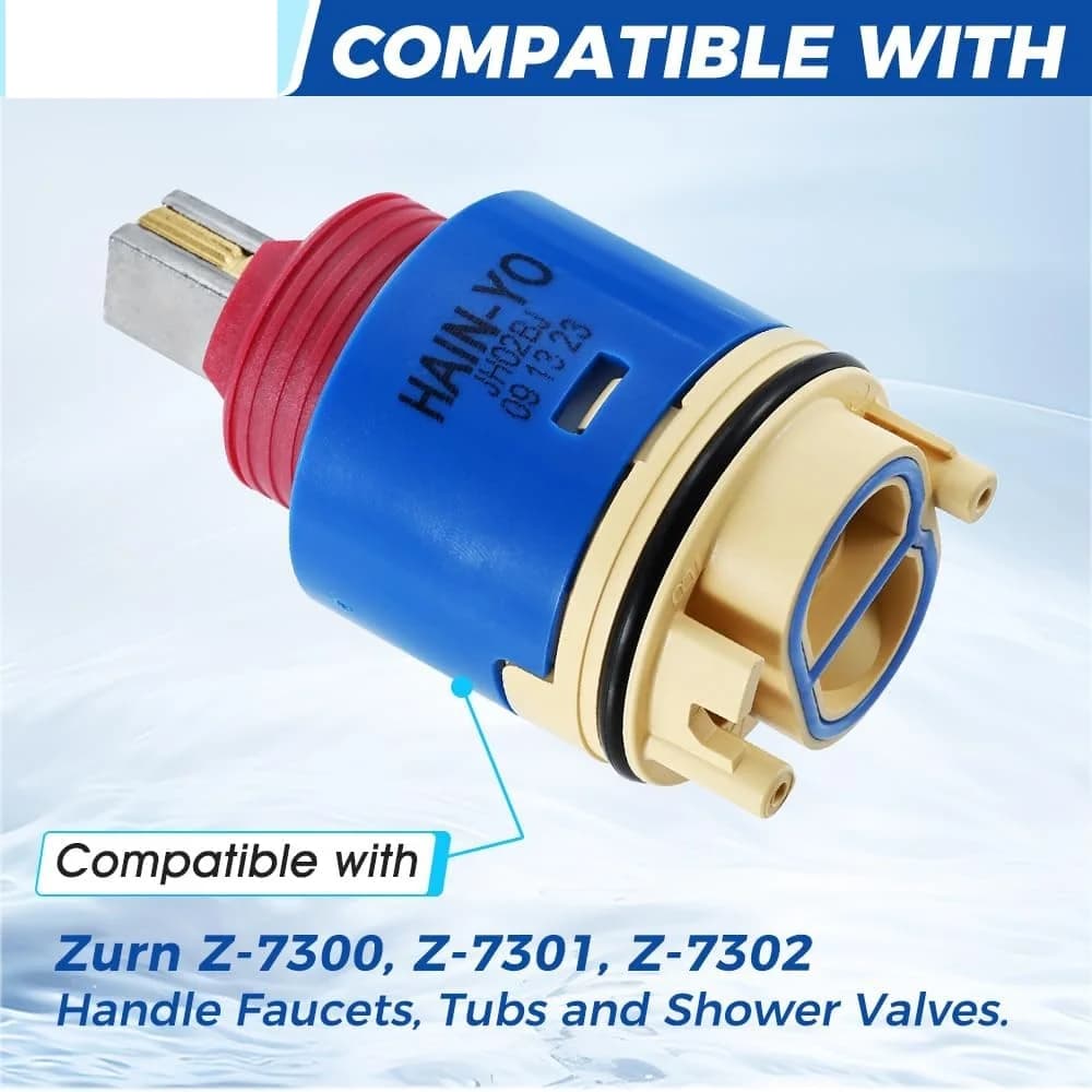 RK7300-CART-3P Shower Pressure Balance Valve Cartridge for Zurn Z-7300,Handle Faucets,tub and Shower Valves W/Anti-leak Tape