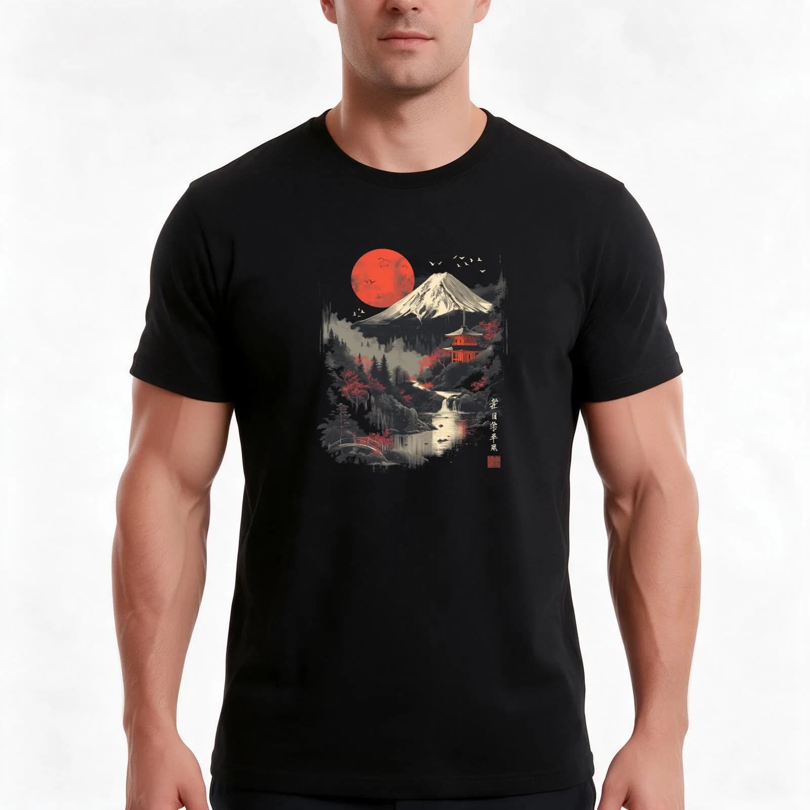 Fuji Mount Tokyo Japan Fujiyama Japanese Inspired 80s Style, Fujiyama the main mount of Japan T-Shirt, Summer Casual Cotton Tee