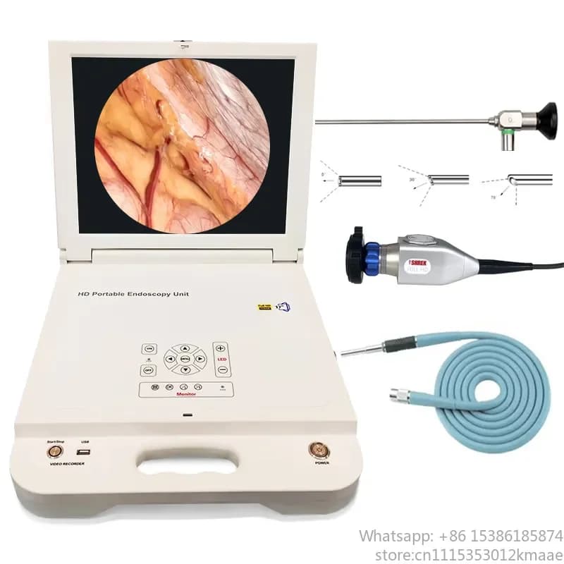 Portable All-in-One HD Endoscopy System with Integrated 1080P Endoscope Camera and Monitor