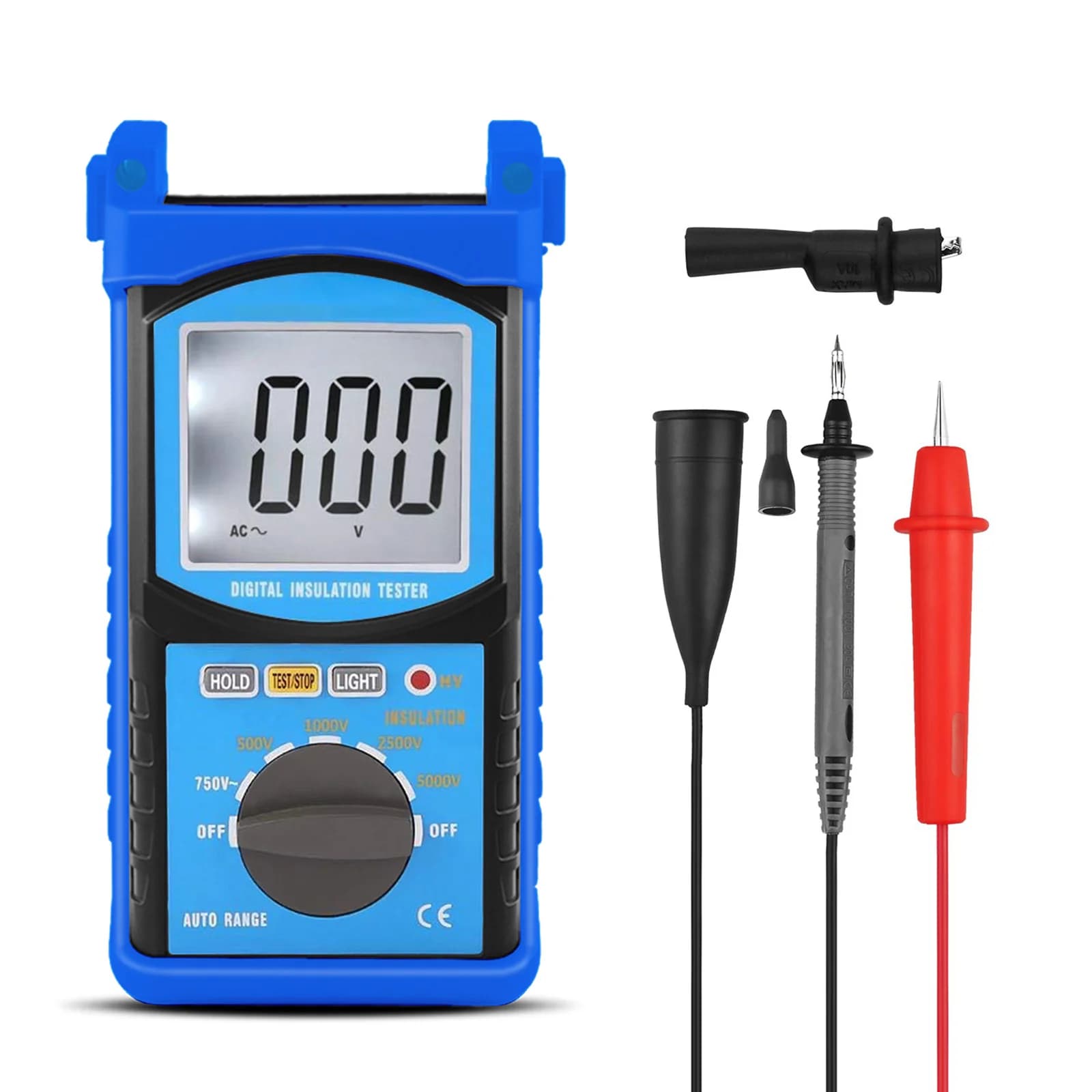 Professional HP-6688B 5000V Insulation Resistance Tester 200GΩ 1mA IEC-1010 for Motor Cable Transformer with Backlight