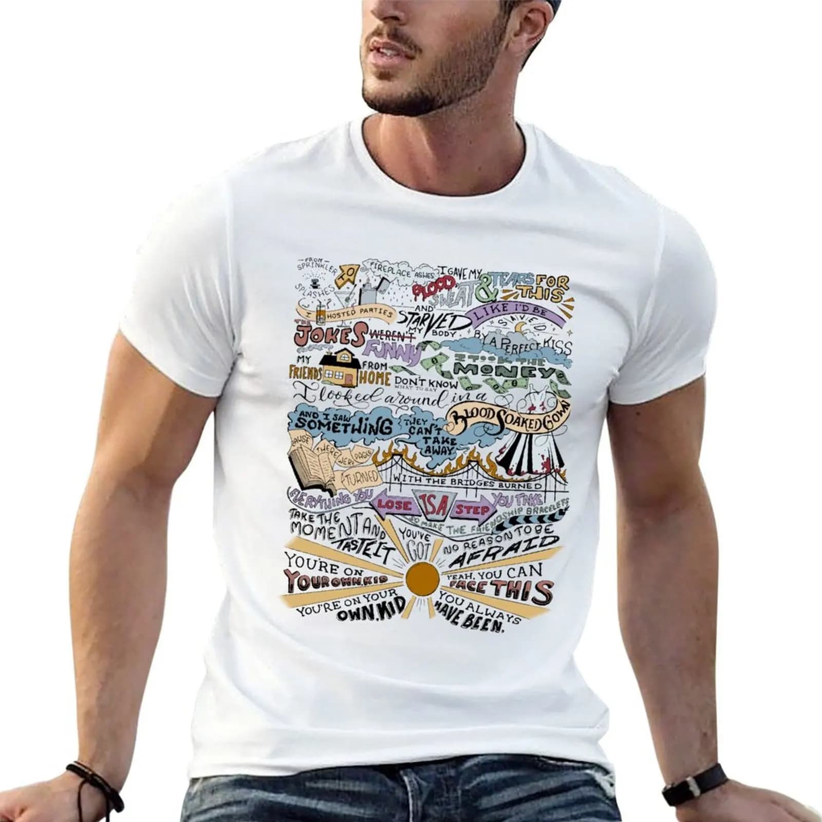 You're On Your Own, Kid (Colorized) T-Shirt vintage anime shirt Man t-shirt mens tall t shirts