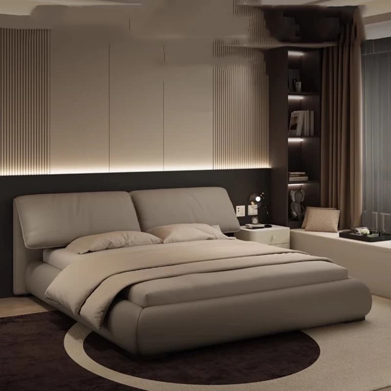 Headboard Italian Adult Double Bed Europen Big Twin Queen Double Bed Bedroom Storage Luxury Cama De Casal Home Furniture