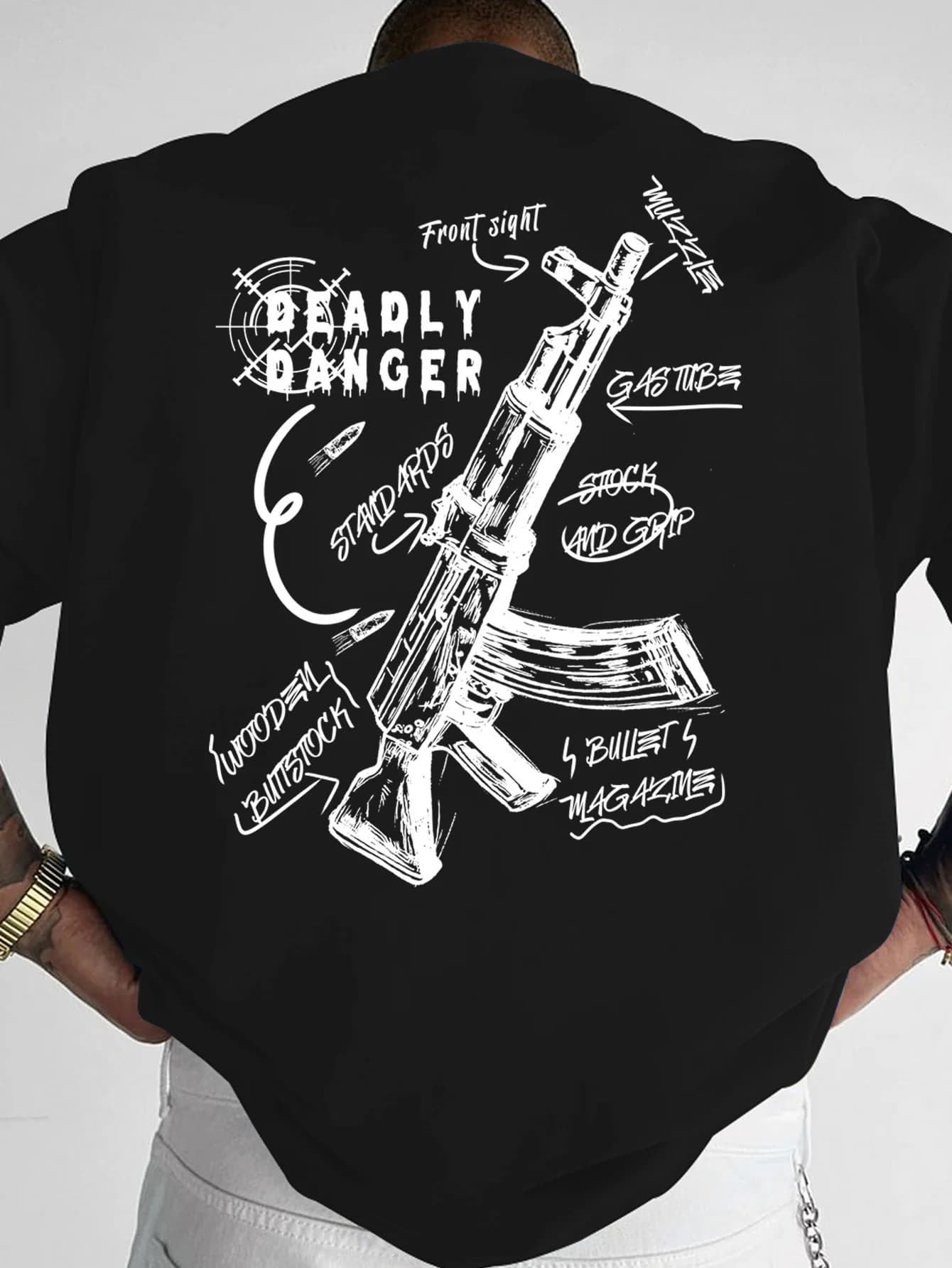 "BEADY DANGER" Funny Gel Ball Rifle Shoot Gamer T-Shirt 100% Cotton O-Neck Short Sleeve Summer Casual Mens T-shirt Streetwear
