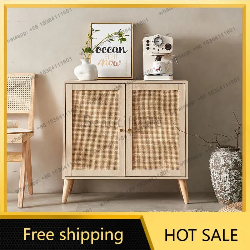 LD rattan dining side cabinet modern simple household bedroom rattan wall cabinet