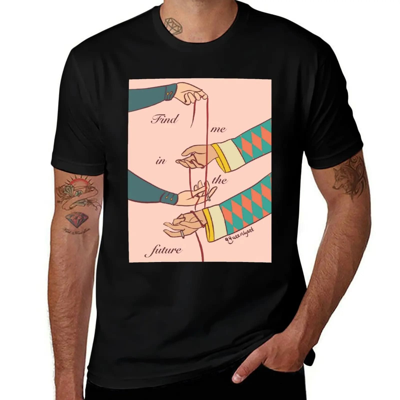 Find me in the future T-Shirt Daily Wear Plain Short Sleeve Shirt T-Shirt