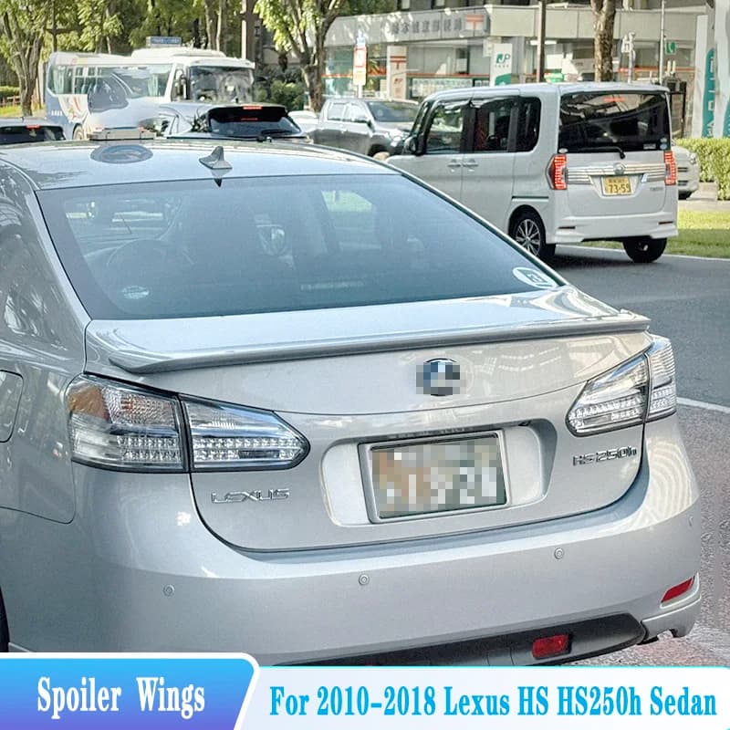 For 2009-2018 Lexus HS250h ANF10 Sedan Rear Trunk Spoiler Tail Lip Wing ABS Plastic Car Exterior Tuning Trim BodyKit Accessories