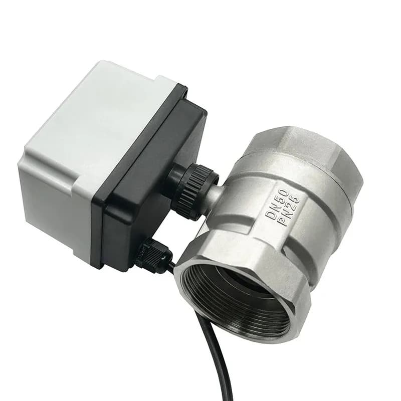 2'' Stainless Steel Motorized Ball Valve DN50 220V 12V 24V 3-Wire 2 Point Control Electric Ball Valve