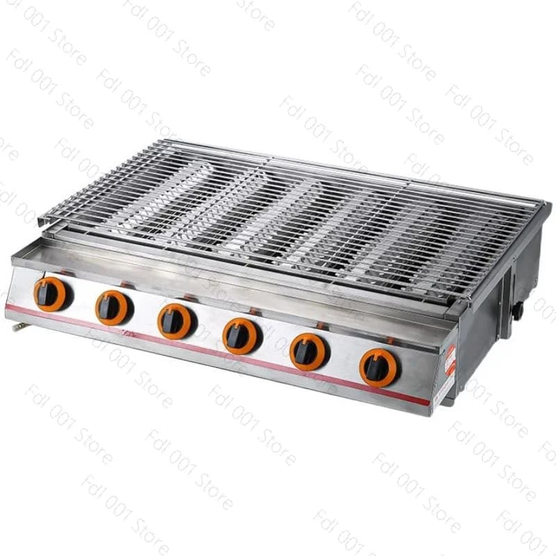 Parrilla Barbacoa Sin Humo Acero Inoxidable Asador Parrilla Gas Quemadores Portátil Extraíble Para Patio Exterior
