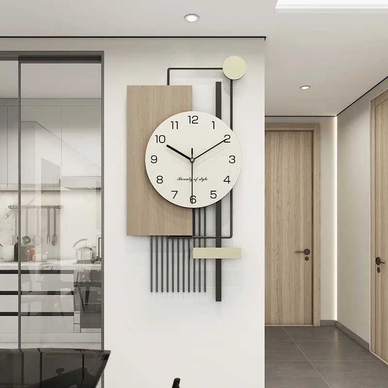 Minimalist Living Room Quartz Wall Clocks Aesthetic Stylish Digital Clock Nordic Large Wall Clocks Wooden Watches Home Decor