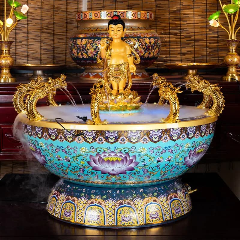 Cz bathing buddha basin kowloon spitting water  prince buddha statue ornament for home  hall worship  equipment ornament