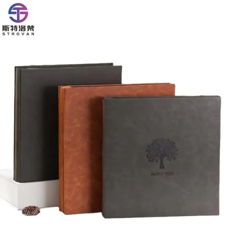 Leather Self-Adhesive Laminating Pocket Photo Album Studio Album