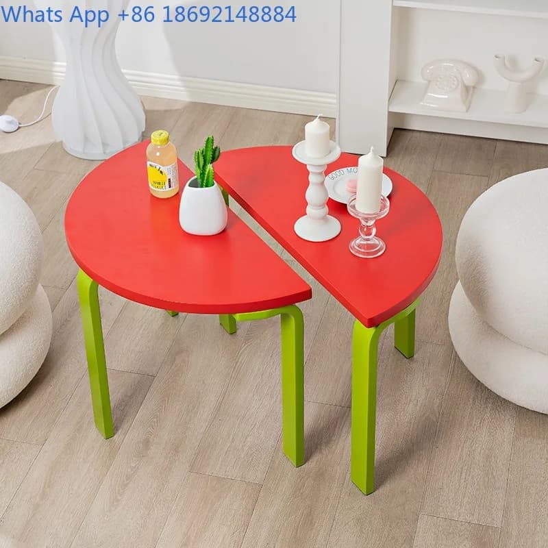 Nordic INS Living Room Sofa Side Table Creative Round Home Splicing Coffee Table Modern Simple Storage Corner Table
