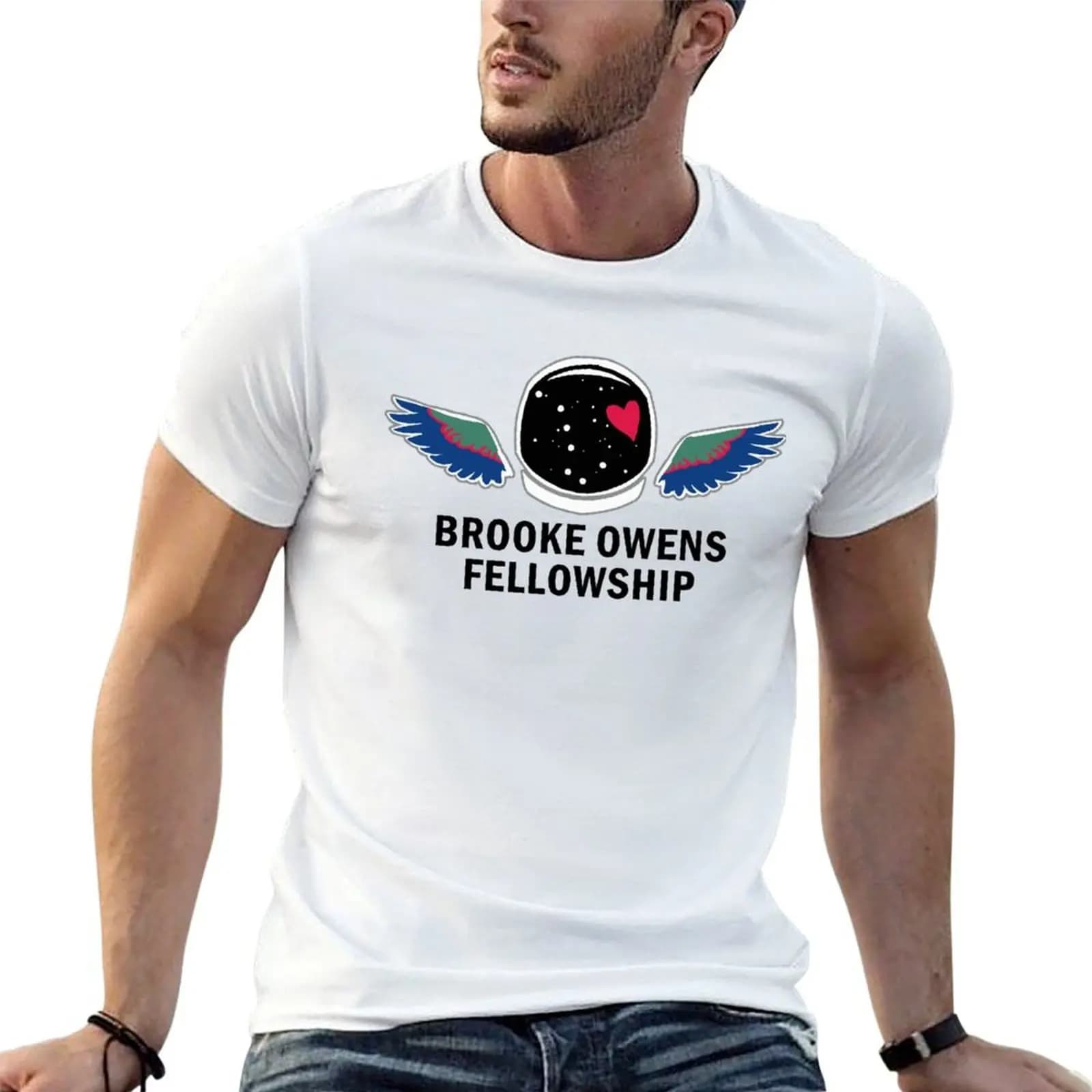 Brooke Owens Fellowship Logo T-Shirt blue archive heavyweights oversized t shirts for men