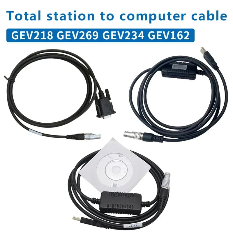 GEV234 GEV269 GEV218 GEV162 Transmission Data Cable for Lei-ca GPS GNSS Digital Electronic Level Total Station TMTS 8pin+USB