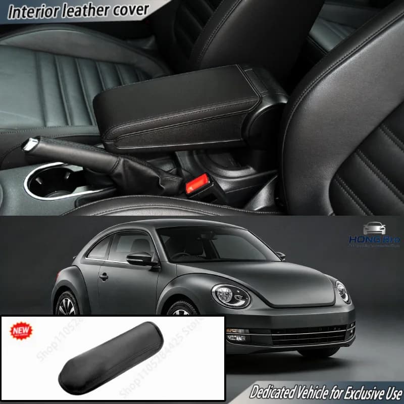 For 13-18 Volkswagen Beetle Car Armrest Box Leather Cover Without Disassembly Central Control Armrest Cover Protective Cover