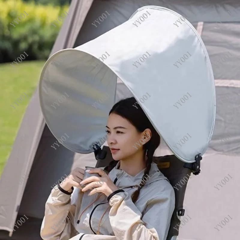 Outdoor Folding Beach Chair Shelter Mini Sunshade Lightweight Camping Shade Accessories