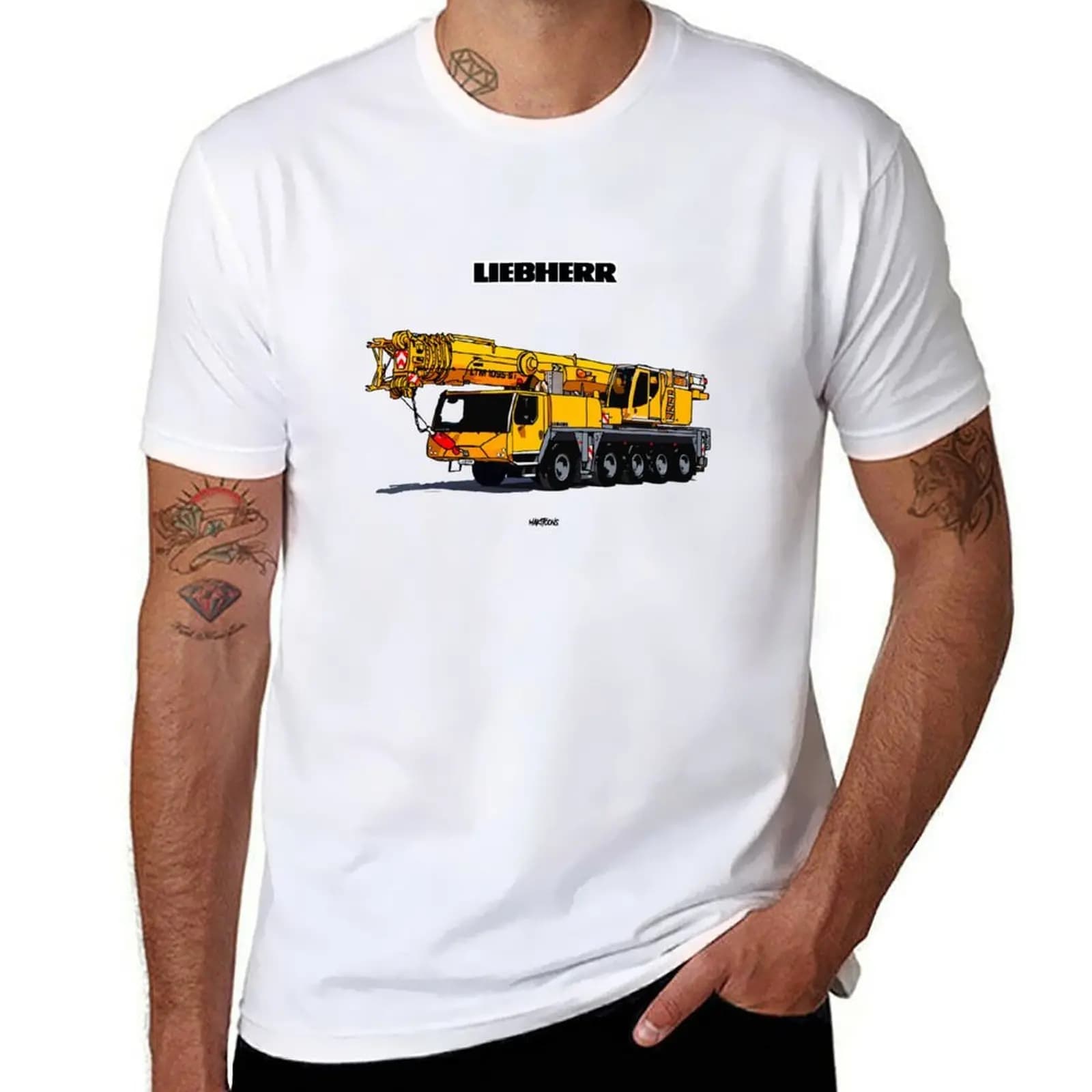 Liebherr Heavy Crane T-Shirt t shirts for man graphic funny t shirts cotton 100% T-Shirt