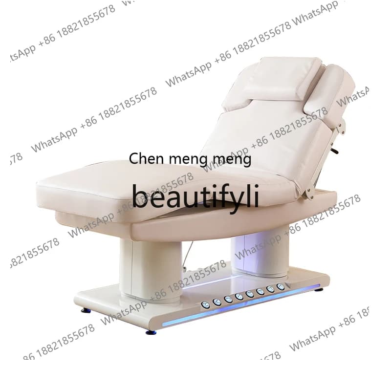 Multifunctional electric lifting beauty bed, special facial care bed for beauty salons, massage bed with foot control