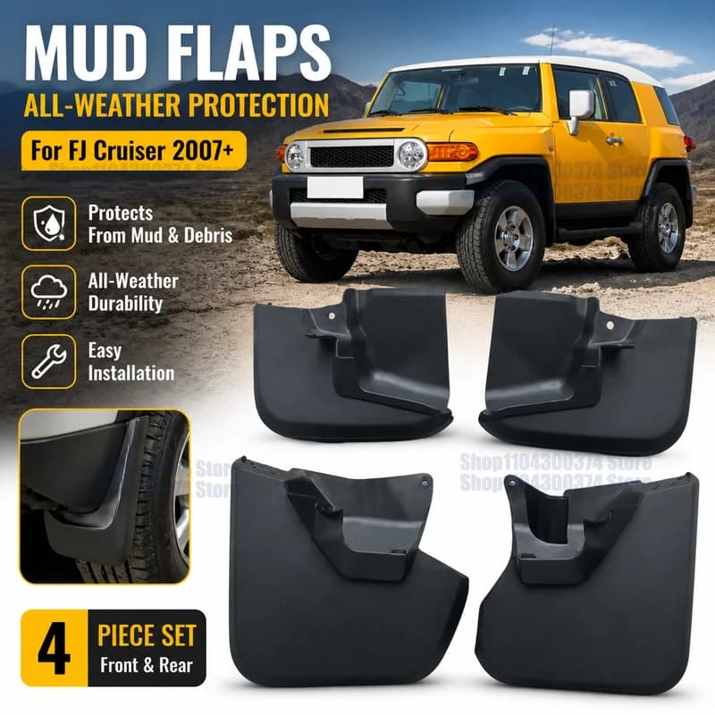 Mud Flaps For Toyota FJ Cruiser 2007+ All-Weather  Fender Mudguard Mud Flaps Guard Splash Flap Mudguards Car Accessories