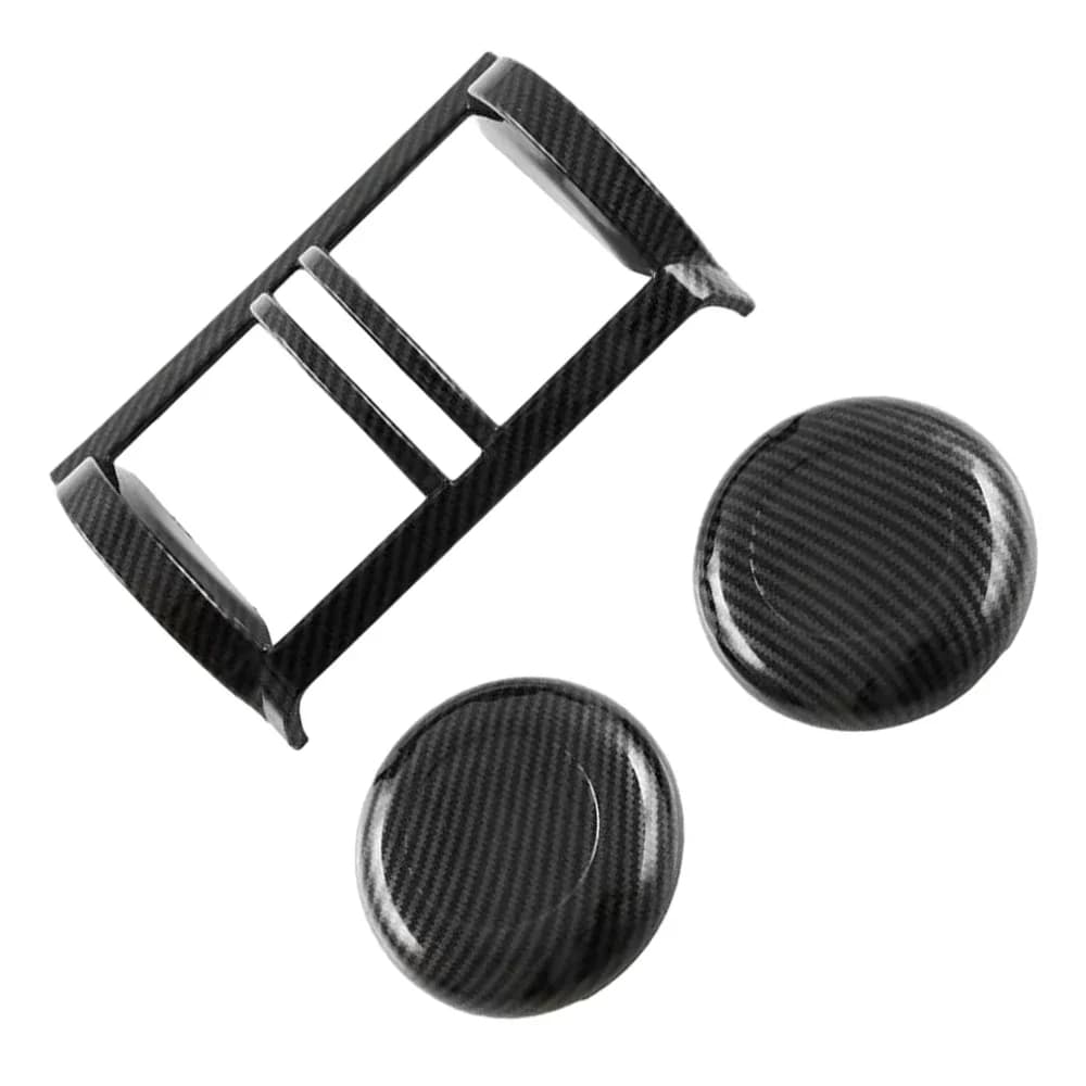 Carbon Fiber Rear Air Vent Outlet Cover Car Rear Seat Air Outlet Cover for BYD Atto 3 Yuan Plus 22-23 Black Rear AC Vent Trim