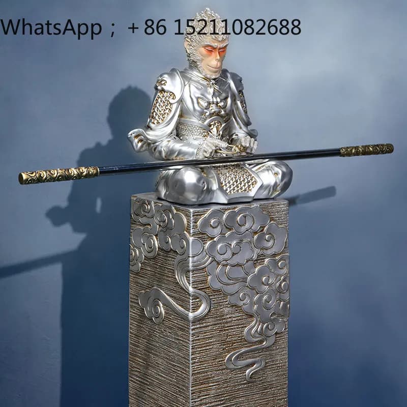 SCY office creative floor ornament Sun Wukong living room entrance home decoration