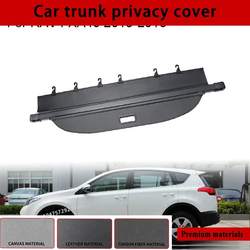 For Toyota RAV4 2013-2018 MK4 XA40 Rear Rack Partition Cargo Storage Shelter Shield Shade Luggage Trunk Curtain Cover Organizer