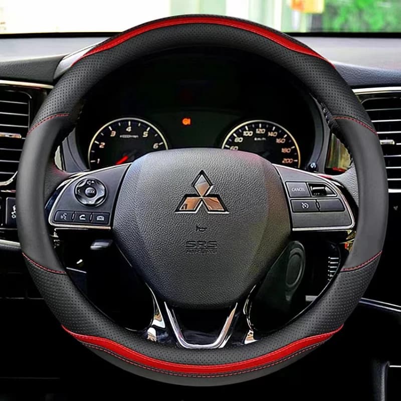 Car Steering Wheel Cover For Mitsubishi Outlander Mirage ASX 2012-2019 Eclipse Cross 2017-2019 L200 2015-2017 Auto Accessories