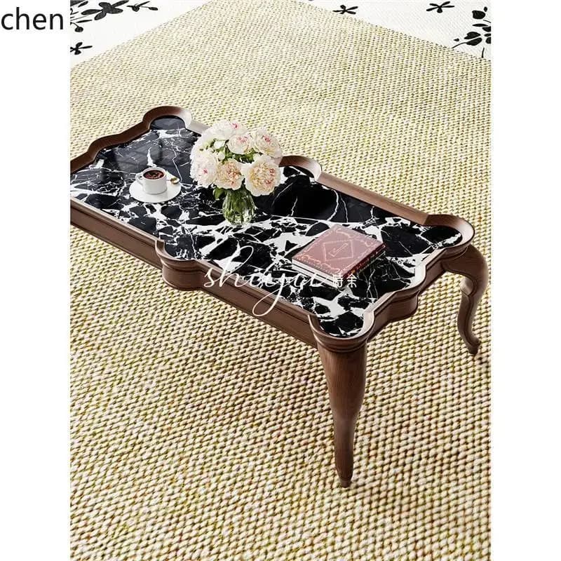 DSA  Vintage Coffee Table Solid Wood Rectangular Small Living Room Home Use