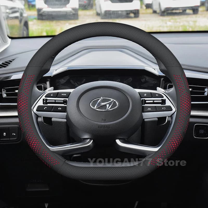 Leather Car Steering Wheel Cover For Hyundai Custo Custin 2022-2025 Ultra Thin Auto interior Hyundai Custin Accessories 2025