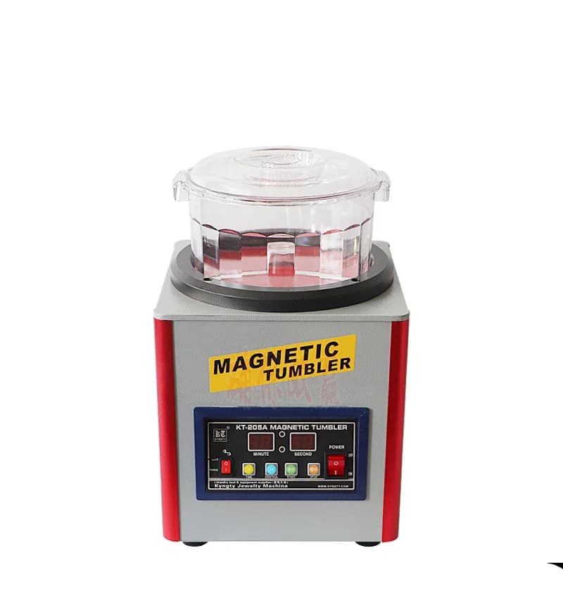 Auble  KT-205A Magnetic Tumbler Jewelry Polisher Stainless Steel 800g 2800rpm Capacity Polishing Machine Gold Silver